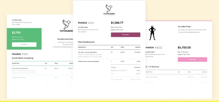 Fiverr Workspace invoice templates.